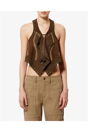 Gilet Kelby Senza Maniche Asimmetrico In Patchwork ISABEL MARANT | GI0091FAD2E04I50BZ